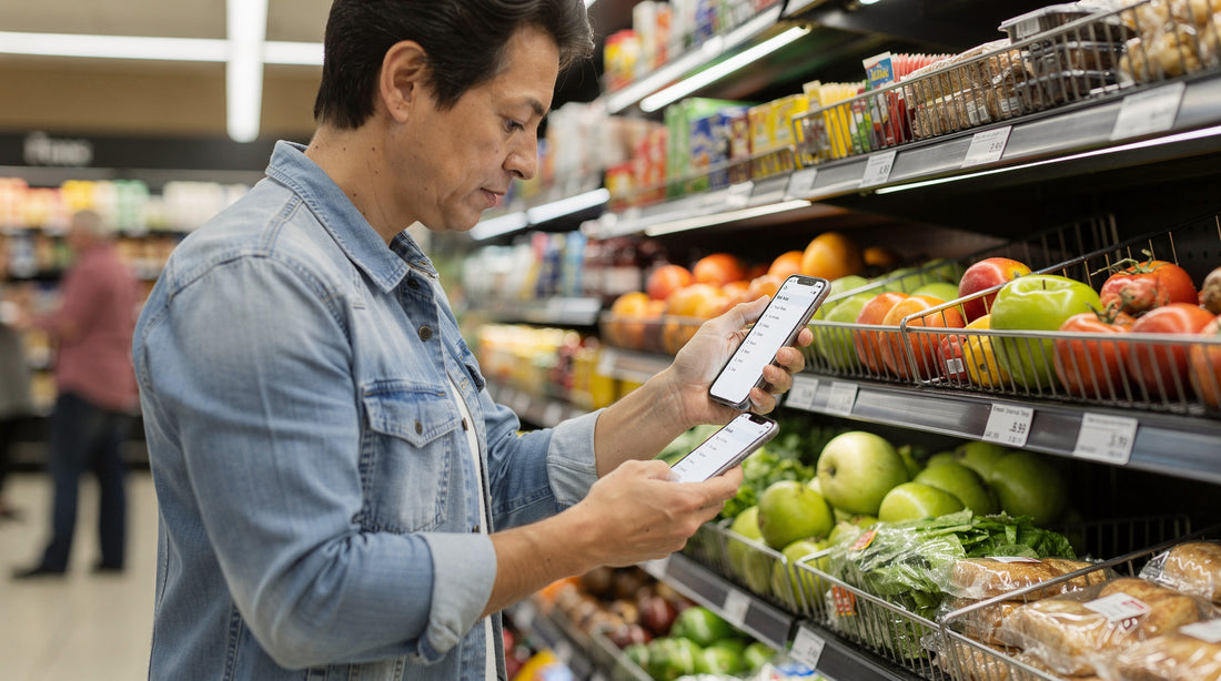 Shopper INOBOX conferindo compras