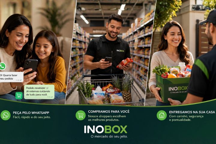 Consumidora usando o celular para fazer uma compra pelo WhatsApp